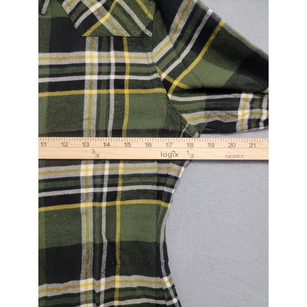 Rag & Bone Kellen Plaid Midi Shirt Dress Green Zip Front Collared Womens M - Picture 11 of 12